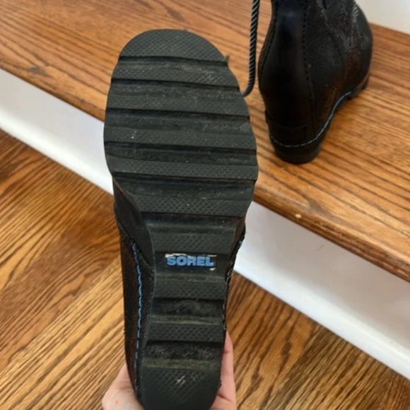 Sorel 1964 Premium Wedge Black Noir Snake Print Boot Size 5 - Picture 8 of 8